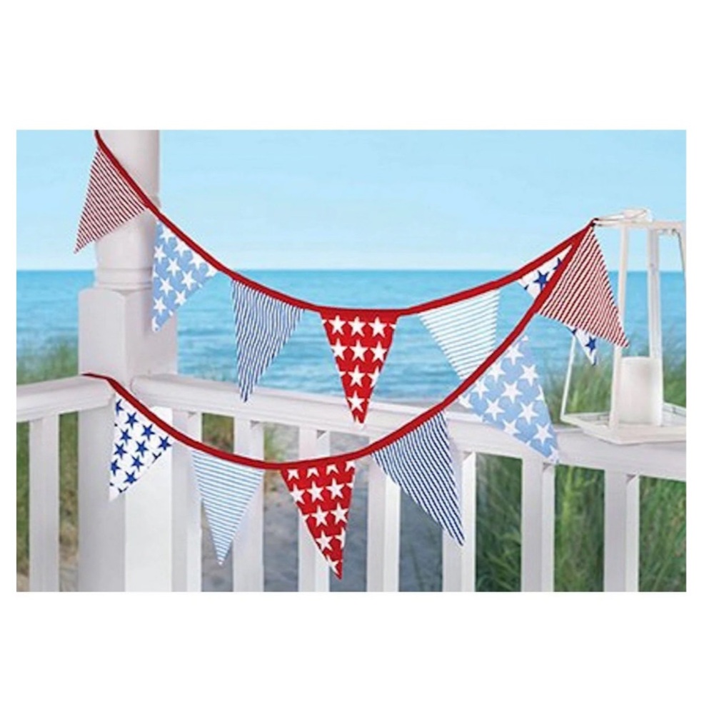 Tag 4th of July stars & stripes flag bunting/garland 9’